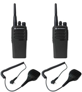 2 komplety Motorola DP1400 VHF lub UHF z mikrofonogłośnikiem FARUN 